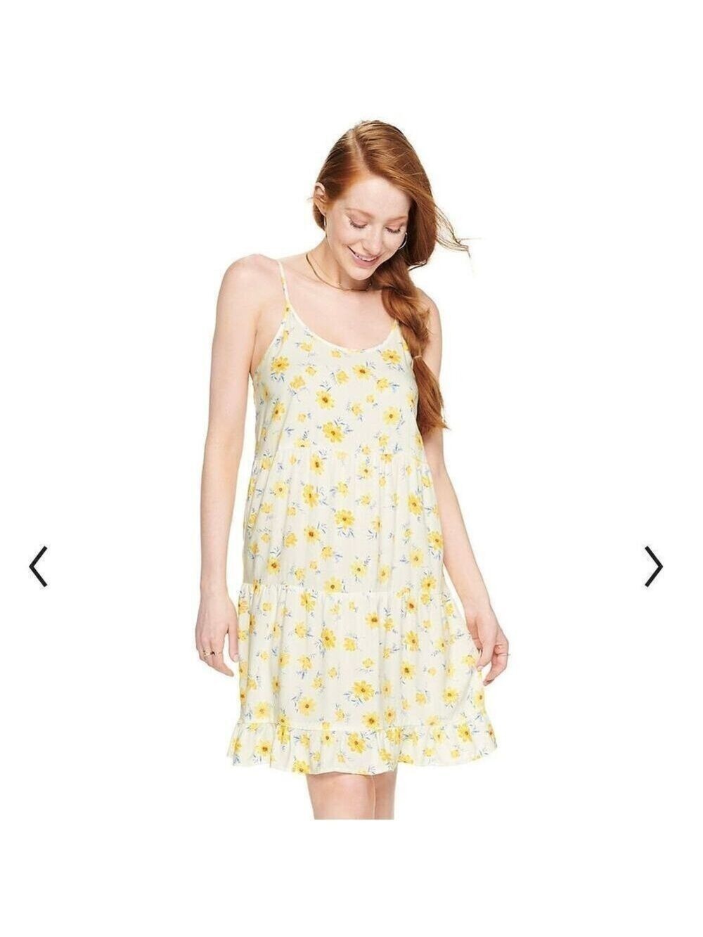 SO NWT Womens Tiered Cami Tank Dress sz XS Boho Floral Summer Mini A-Line NEW